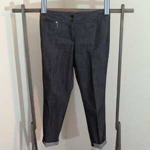 AN Collection | L Women's Black Charcoal Denim Cuffed Jeans